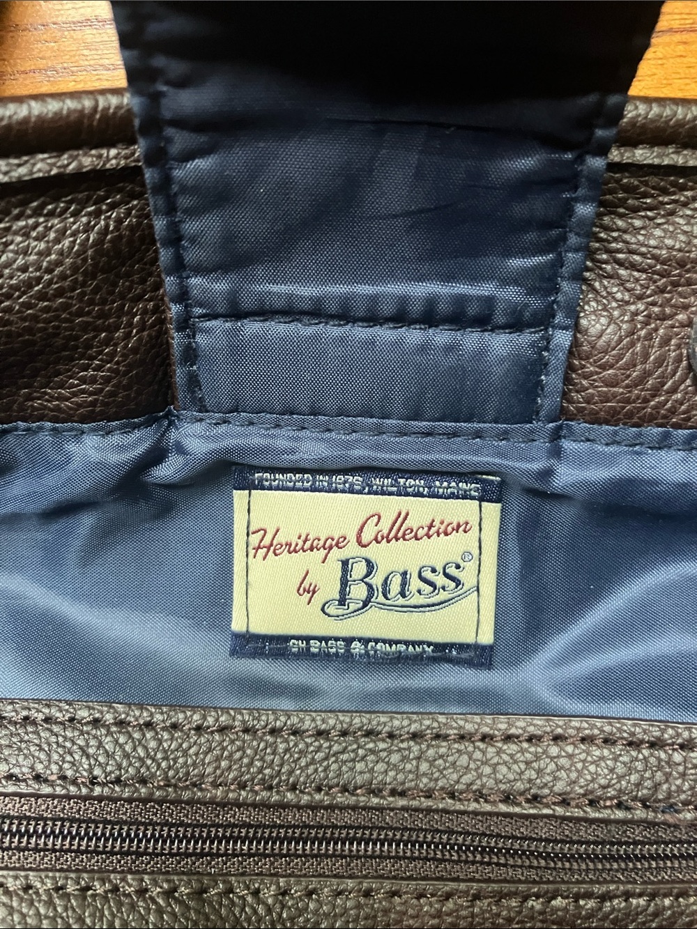Madras Plaid & Brown Summer Leather Tote Bag - Picture 6 of 6